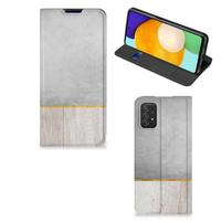 Samsung Galaxy A03s Book Wallet Case Wood Concrete - thumbnail