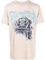 Philipp Plein t-shirt à imprimé tête de mort - Tons neutres - thumbnail