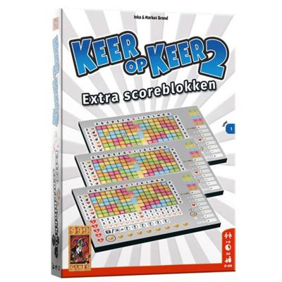999 Games scoreblokken Keer op Keer 2 papier 3 stuks