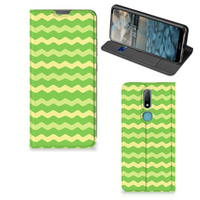 Nokia 2.4 Hoesje met Magneet Waves Green