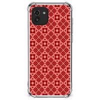 Samsung Galaxy A03 Doorzichtige Silicone Hoesje Batik Rood - thumbnail