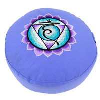 Meditatiekussen 5e chakra geborduurd - 33x17 cm - 2800 g