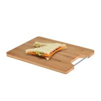 Snijplank bamboe hout - met handvat - 32 x 25 cm - keuken serveerplanken