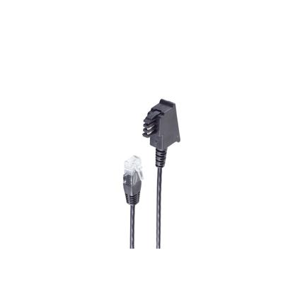 Shiverpeaks DSL Adapterkabel [1x Telefoonstekker Duitsland (TAE-F) - 1x RJ45-stekker 8p2c] 0.5 m Zwart