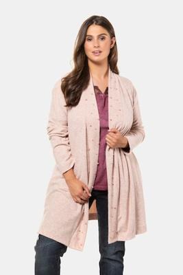 Ulla Popken Cardigan, open model, sierkralen op sjaalkraag - Grote Maten