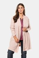 Ulla Popken Cardigan, open model, sierkralen op sjaalkraag - Grote Maten