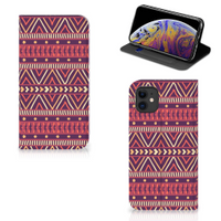 Apple iPhone 11 Hoesje met Magneet Aztec Paars