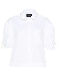 Simone Rocha chemise en coton à manches bouffantes - Blanc