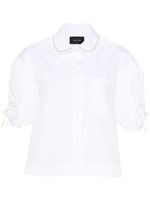 Simone Rocha chemise en coton à manches bouffantes - Blanc - thumbnail