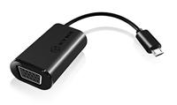 Icy Box IB-AC518 SlimPort naar VGA-adapter (resolutie tot 1920x1080/60 Hz) met oplaadfunctie voor smartphone/tablet (zwart)