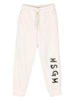 MSGM Kids pantalon de jogging à logo imprimé - Tons neutres