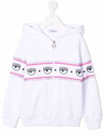 Chiara Ferragni Kids hoodie à logo imprimé - Blanc - thumbnail