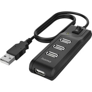 Hama 00200118 interface hub USB 2.0 480 Mbit/s Zwart