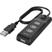 Hama 00200118 interface hub USB 2.0 480 Mbit/s Zwart - thumbnail