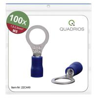 Quadrios 22C449 Ringkabelschoen Dwarsdoorsnede (max.): 2.5 mm² Gat diameter: 8.5 mm Deels geïsoleerd Blauw 1 set(s) - thumbnail