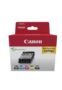 Canon Inktcartridge PGI-580/CLI-581 PGBK/C/M/Y/BK Multipack Origineel Combipack Zwart, Cyaan, Magenta, Geel 2078C007