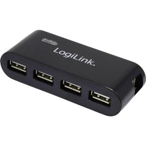 LogiLink UA0085 interface hub 480 Mbit/s Zwart