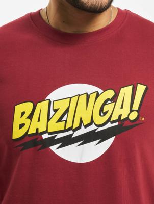 Merchcode / t-shirt Big Bang Theory Bazinga in rood