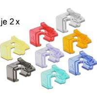 Delock 86420 RJ45 Reparatieclip 16 stuks (2 stuks per kleur) - thumbnail