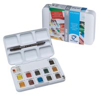 Van Gogh aquarelverf, pocket box met 12 halve napjes