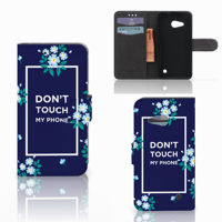 Microsoft Lumia 550 Portemonnee Hoesje Flowers Blue DTMP