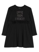 Givenchy Kids robe à logo strassé - Noir