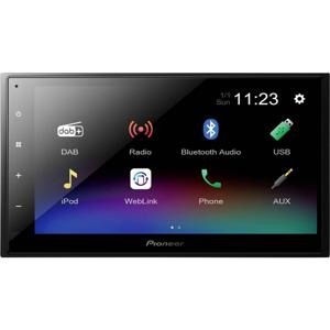 Pioneer DMH-A340DAB Autoradio dubbel DIN Aansluiting voor stuurbediening, Aansluiting voor achteruitrijcamera, Bluetooth handsfree, DAB+ tuner