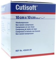 Cutisoft Vliescompres steriel 10 x 10cm 4 laags (100 st) - thumbnail