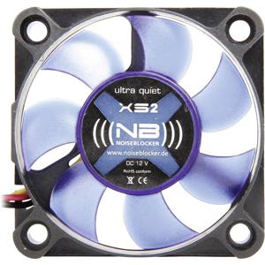 NoiseBlocker BlackSilent XS2 PC-ventilator Zwart, Blauw (doorschijnend) (b x h x d) 50 x 50 x 10 mm