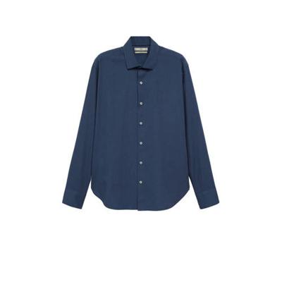 Mango Man slim fit overhemd marine