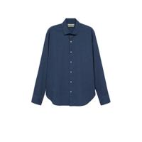 Mango Man slim fit overhemd marine