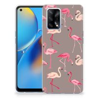 OPPO A74 4G TPU Hoesje Flamingo