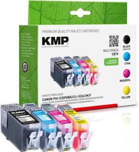 KMP Inktcartridge vervangt Canon PGI-525PGBK, CLI-526C, CLI-526M, CLI-526Y Compatibel Combipack Zwart, Cyaan, Magenta, Geel C81V 1513,0050