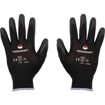 TOOLCRAFT TO-5621646 Werkhandschoen Nylon, Polyurethaan Maat (handschoen): 9 EN 388 Cat II 1 paar