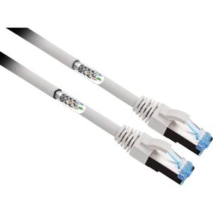 Renkforce RF-4737368 RJ45 Netwerkkabel, patchkabel CAT 6A S/FTP 1.00 m Grijs Zeer flexibel, Vergulde steekcontacten 1 stuk(s)