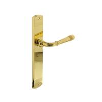 Intersteel Deurkruk Helena op blind langschild - messing gelakt