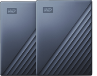 WD My Passport for Mac 5TB Type C Blauw - Duo pack