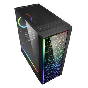 Sharkoon RGB LIT 100 tower behuizing USB 3.2, Window-Kit