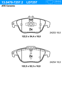 Remblokkenset, schijfrem ATE Ceramic ATE, u.a. für Mercedes-Benz