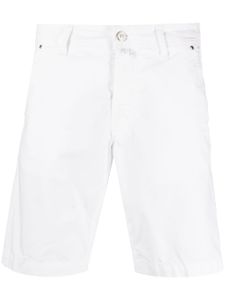 Jacob Cohën short en coton à patch logo - Blanc