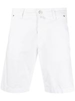 Jacob Cohën short en coton à patch logo - Blanc