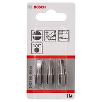 Bosch 2607001457 bits 3 st. LS-bits 0,5 x 4.0 x H 25 mm S0,8 x 5,5 cm. 25 mm, 3 Stuk
