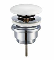 Mueller luxe afvoerplug met clicksysteem 5/4 laag model keramisch wit