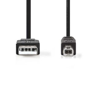 USB 2.0-Kabel | A Male - B Male | 2,0 m | Zwart [CCGB60100BK20]