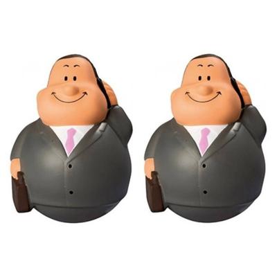 2x Stuks Anti Stressbal Zakenman In Pak 9 Cm - Stressballen