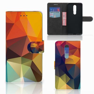 Nokia 3.1 Plus Book Case Polygon Color