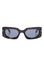 Marc Jacobs Eyewear lunettes de soleil rectangulaires à logo gravé - Marron - thumbnail