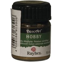 Gouden acrylverf/allesverf potje 15 ml hobby/knutselmateriaal