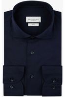 Profuomo Slim Fit Overhemd donkerblauw, Effen