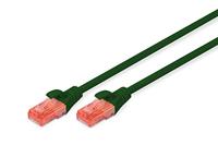 DIGITUS LAN kabel Cat 6 - 0,5m - RJ45 netwerkkabel - UTP niet afgeschermd - Compatibel met Cat-6A & Cat-5e - Groen